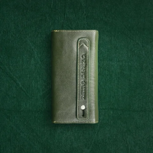 Aura Series Long Wallet (Olive Green)