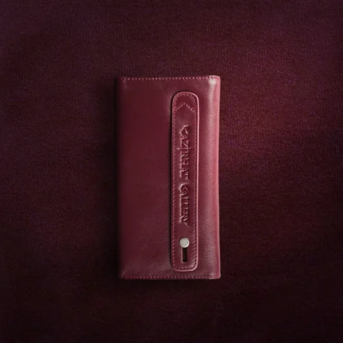 Aura Series Long Wallet (Red Wine)